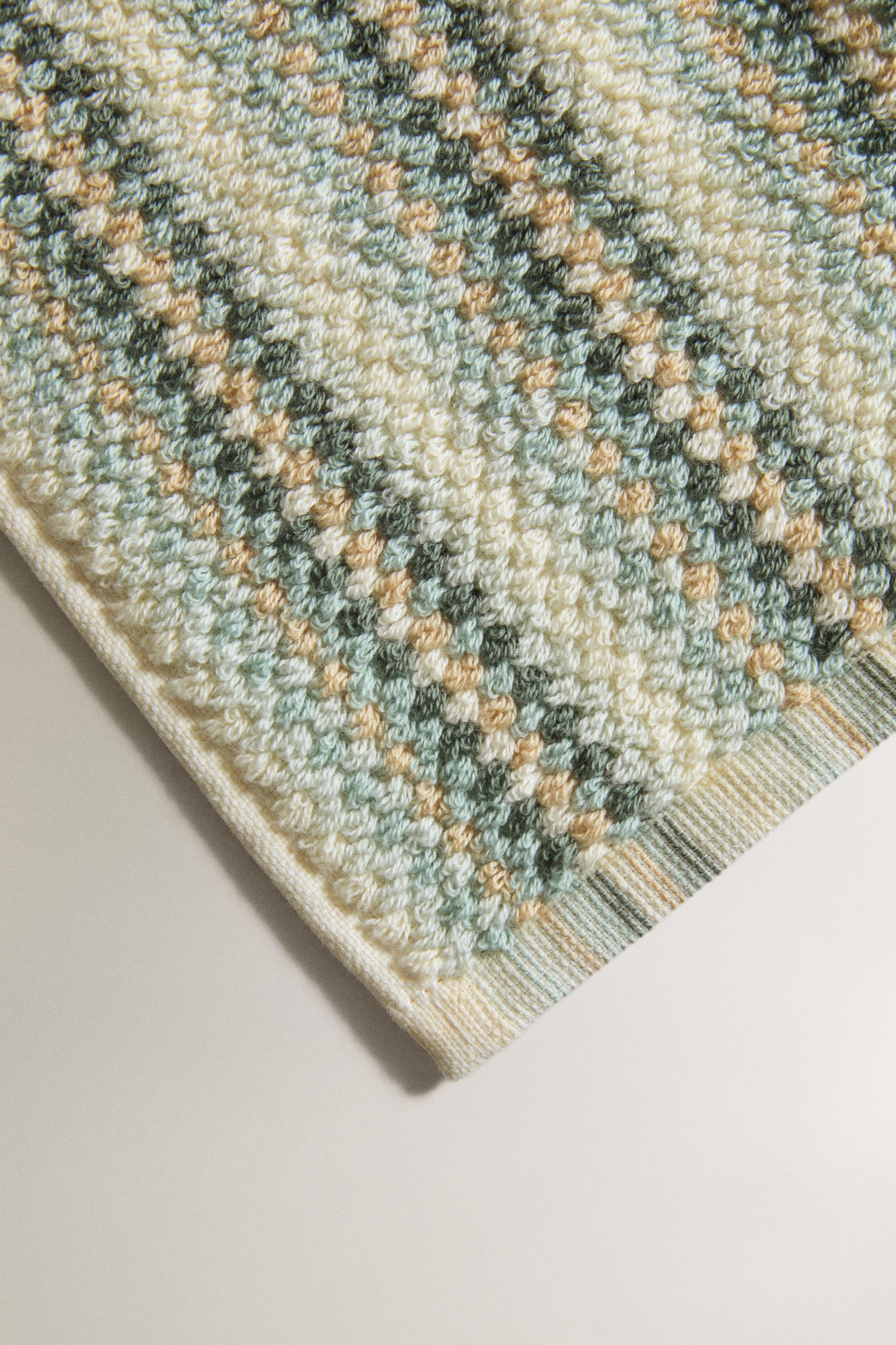 SERVIETTE DE BAIN RAYÉE COTON